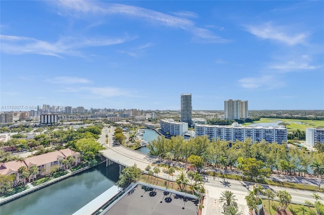 300 Three Islands Blvd Unit 518, Hallandale Beach, FL 33009 - aerial view of skyline and a nearby body of water