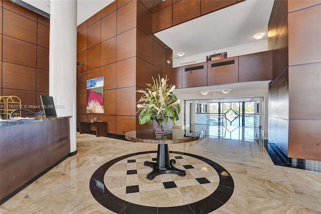 300 Three Islands Blvd Unit 518, Hallandale Beach, FL 33009 - building lobby with a high ceiling