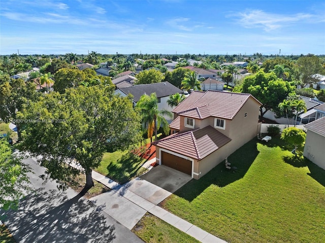 birds eye view of property featuring a residential view