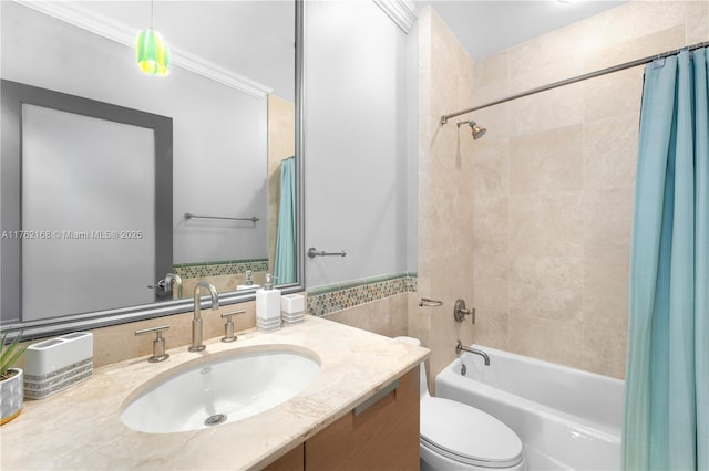 3535 S Ocean Dr Unit 2606, Hollywood, FL 33019 - full bath with vanity, shower / tub combo, and toilet