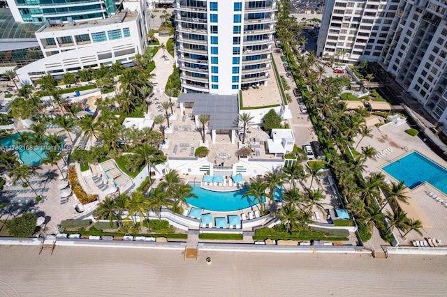 3535 S Ocean Dr Unit 2606, Hollywood, FL 33019 - drone / aerial view of a pool area and apartment complex / building