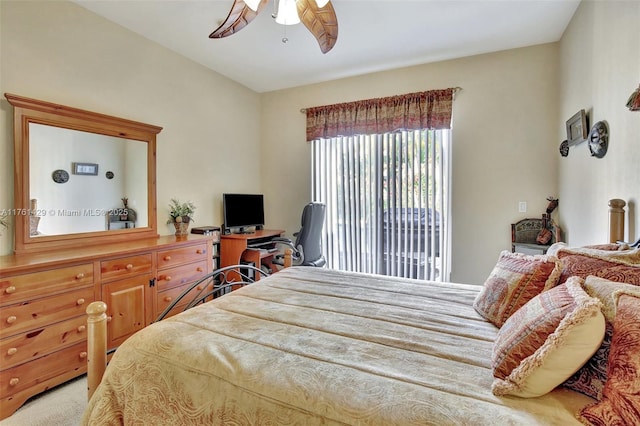 bedroom featuring a ceiling fan