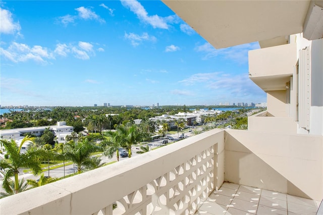 balcony with a city view