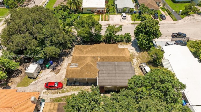 drone / aerial view with a residential view