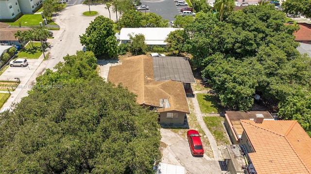 aerial view with a residential view