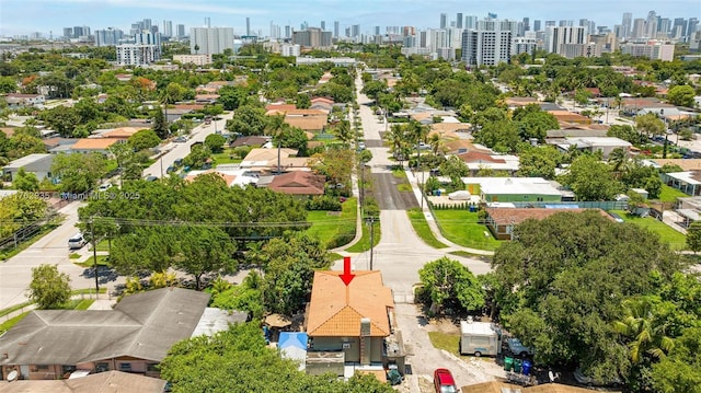 bird's eye view featuring a view of city