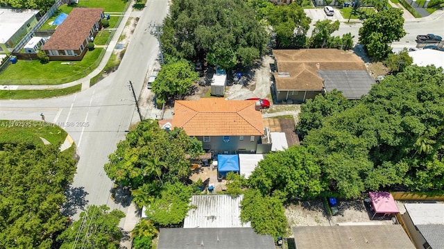 drone / aerial view with a residential view