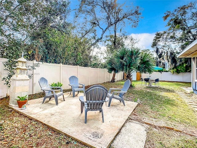 view of patio / terrace featuring a fenced backyard