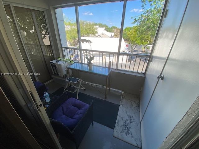 view of sunroom