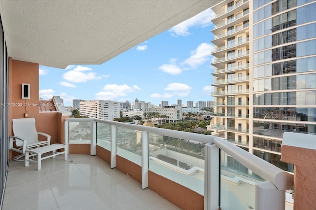 balcony featuring a city view