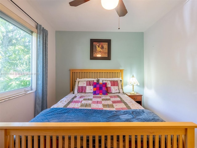 bedroom with ceiling fan