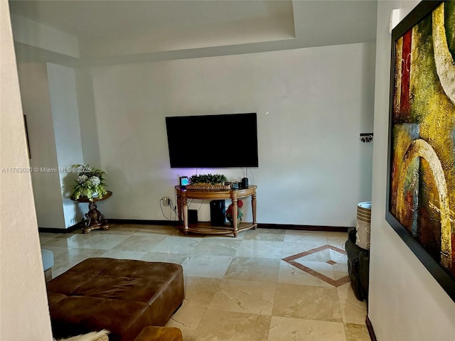 living room with baseboards