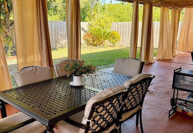 view of sunroom / solarium