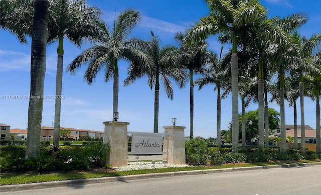 view of community sign