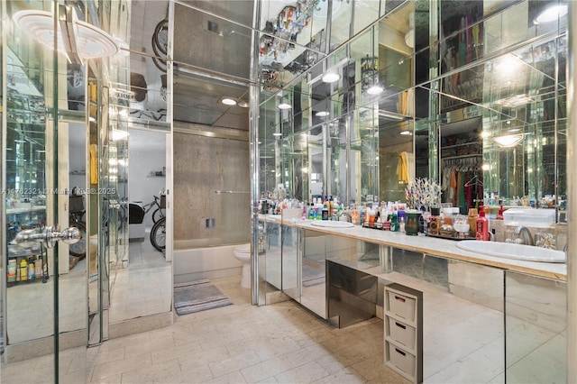 1111 Crandon Blvd Unit B506, Key Biscayne, FL 33149 - full bathroom with double vanity and toilet