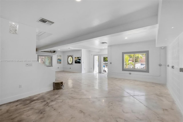 interior space featuring recessed lighting and visible vents