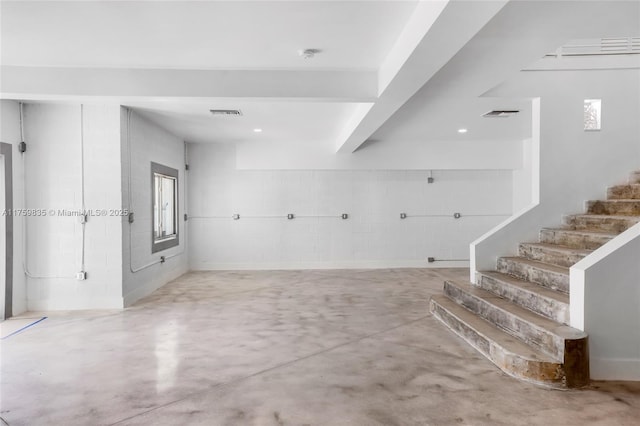 interior space featuring recessed lighting and visible vents