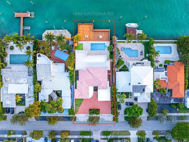 1690 Daytonia Rd, Miami Beach, FL 33141 - aerial view of property and surrounding area featuring property parcel outlined