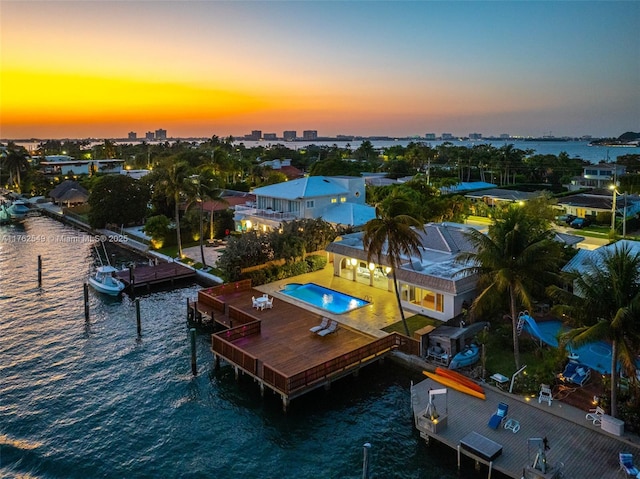 1690 Daytonia Rd, Miami Beach, FL 33141 - aerial view at dusk of a water view
