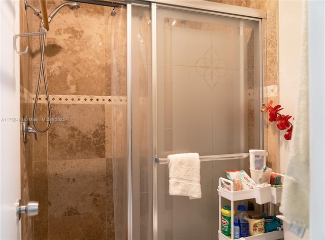 full bathroom with a shower stall