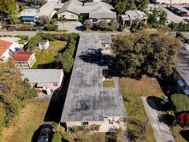 aerial view with a residential view