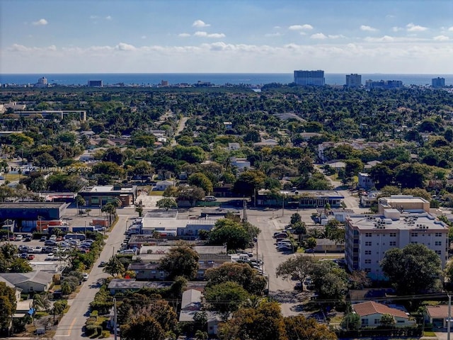 bird's eye view featuring a city view