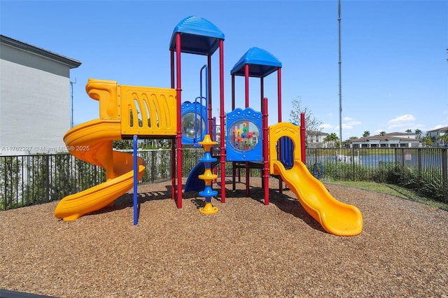 communal playground with fence