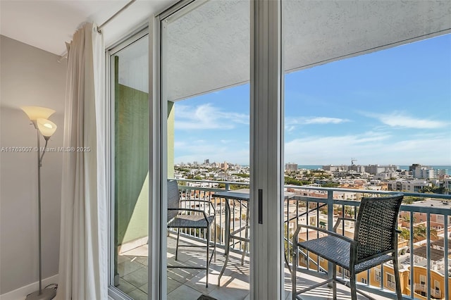 balcony featuring a view of city