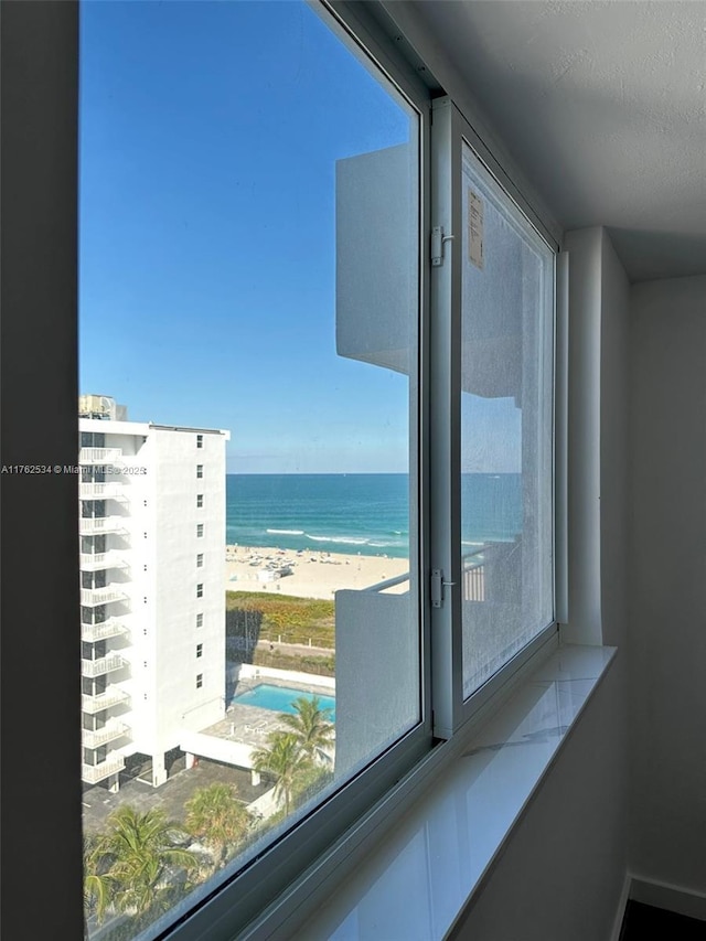 water view featuring a view of the beach