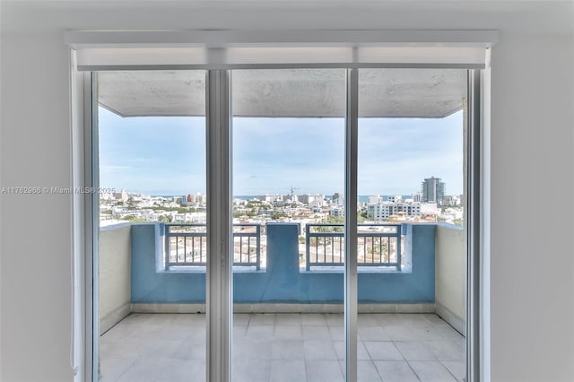 balcony with a view of city