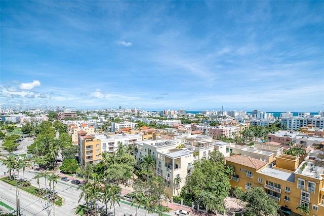 birds eye view of property featuring a view of city