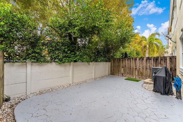 view of patio / terrace featuring a fenced backyard