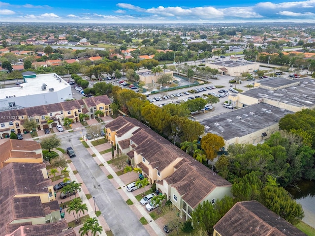 aerial view with a residential view