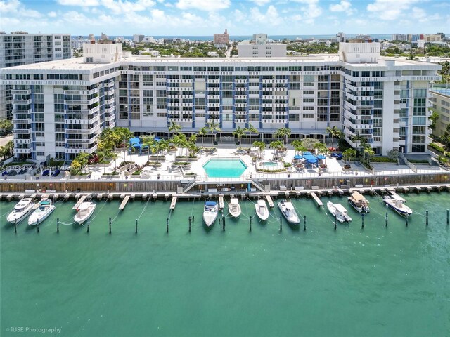 800 W Ave Unit 528, Miami Beach, FL 33139 - aerial view with a water view