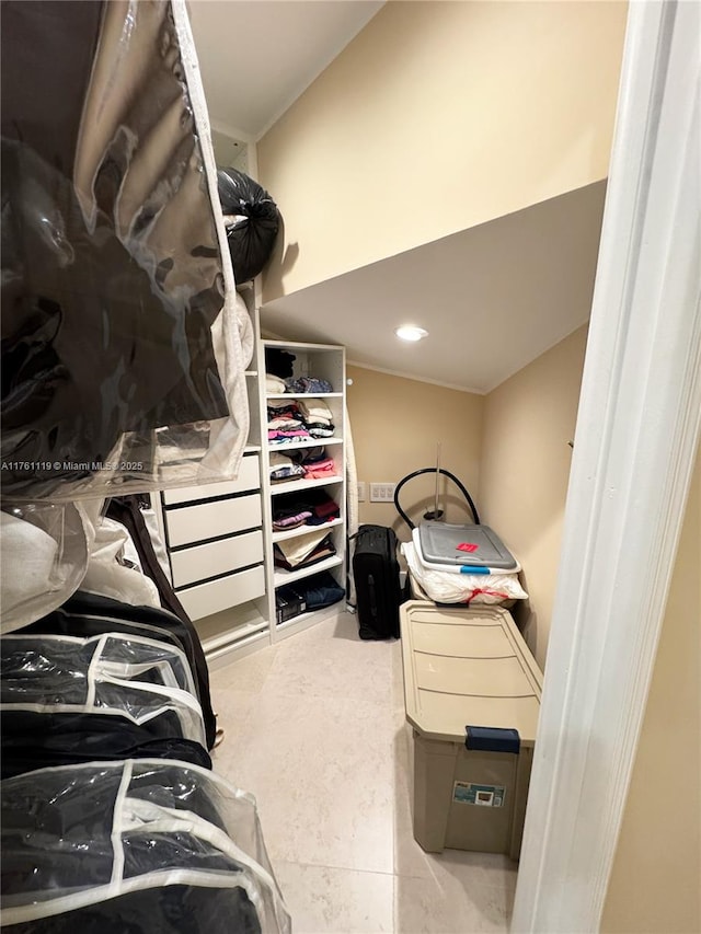 view of walk in closet