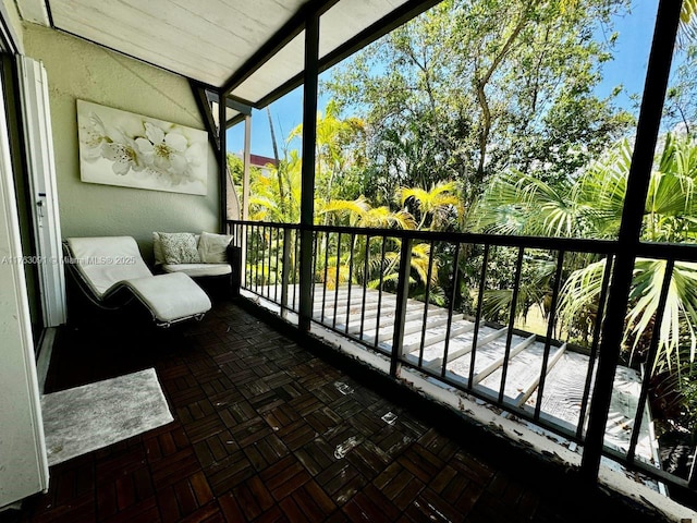 view of sunroom