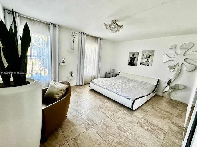 view of tiled bedroom