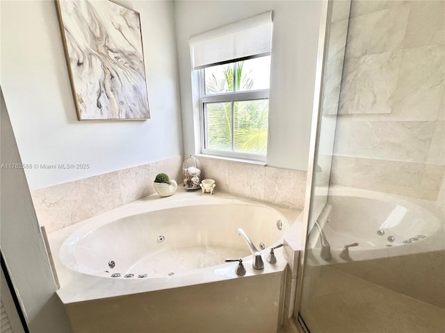 full bath featuring a tub with jets