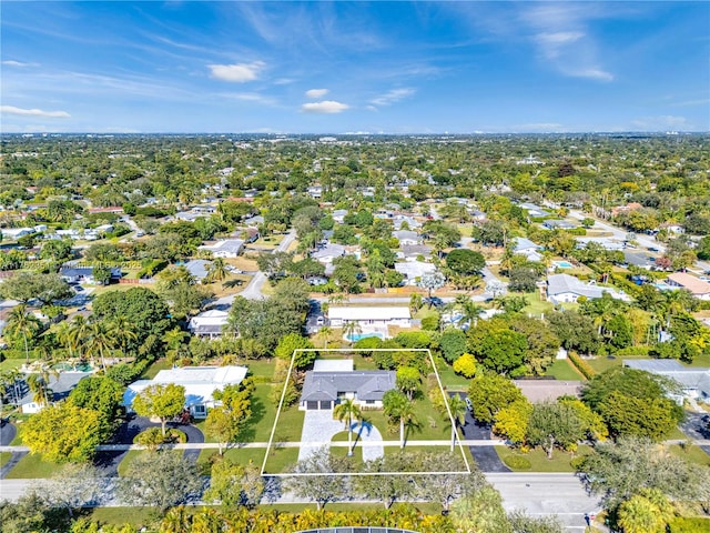 bird's eye view featuring a residential view