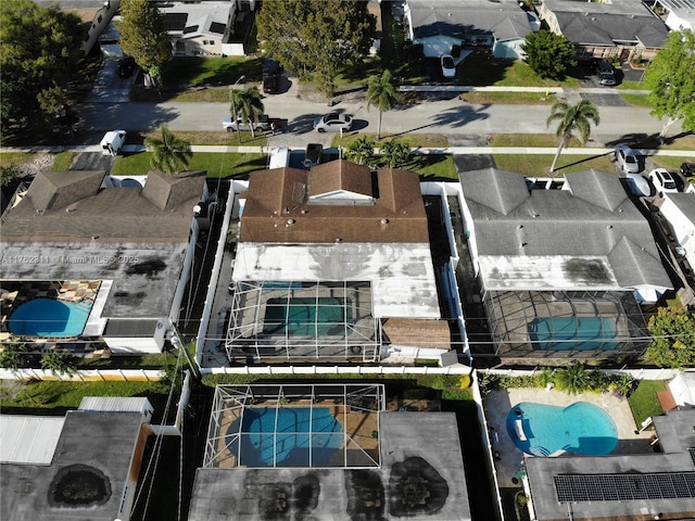 aerial view featuring a residential view