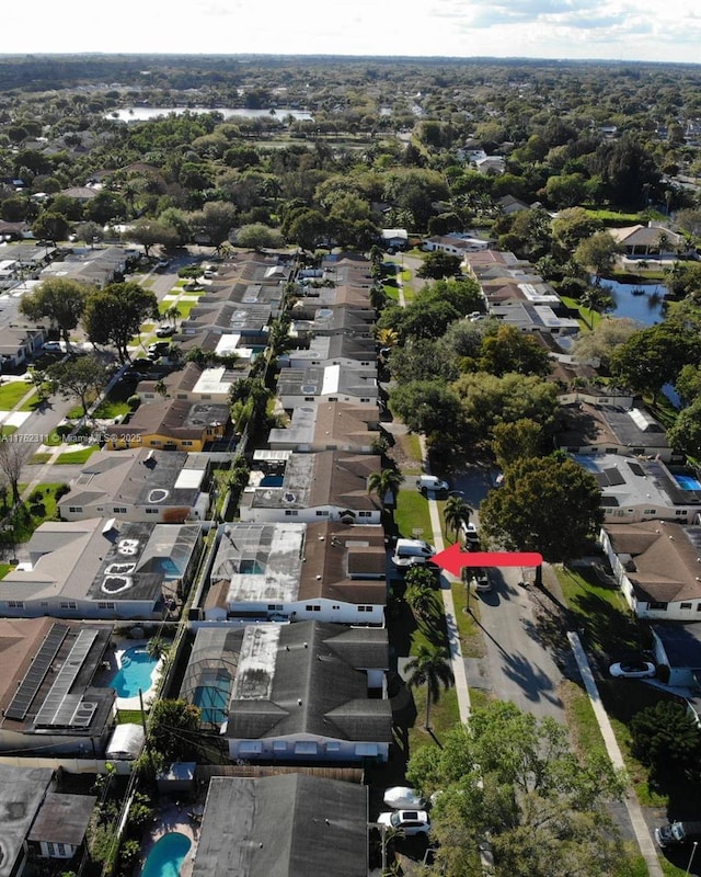 birds eye view of property featuring a residential view