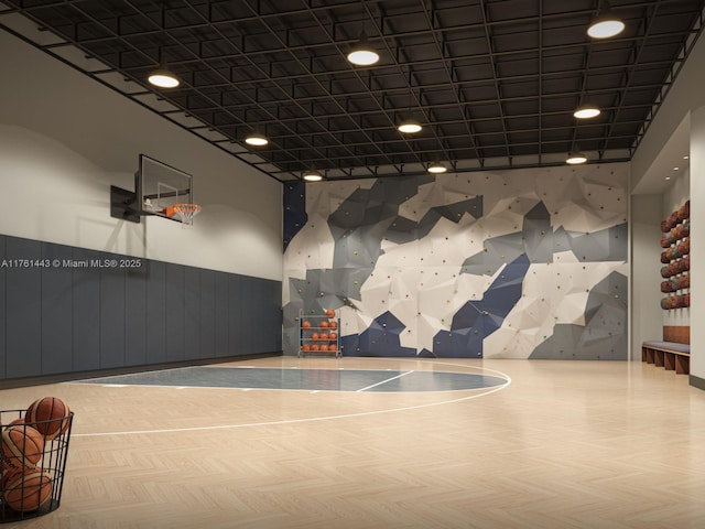 view of sport court featuring community basketball court