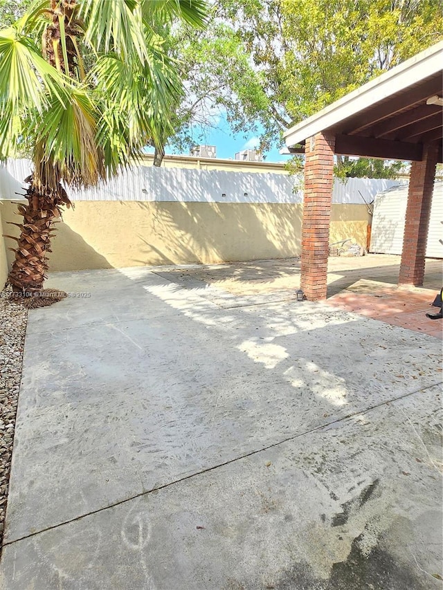 view of patio / terrace with fence