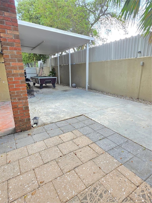 view of patio / terrace with fence