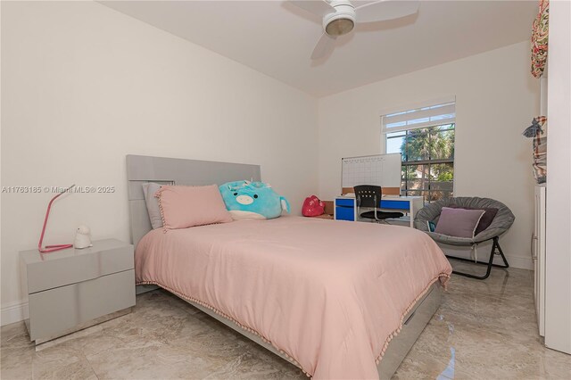 19922 NW 88th Ave, Hialeah, FL 33018 - bedroom featuring baseboards and a ceiling fan