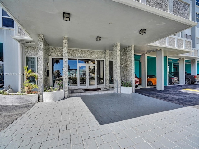 entrance to property with french doors