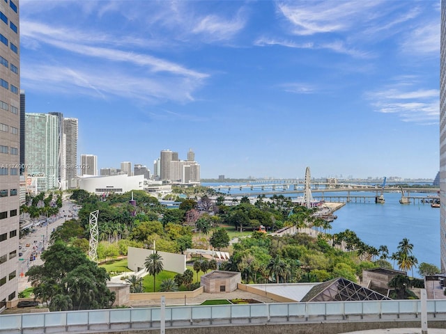 water view with a view of city