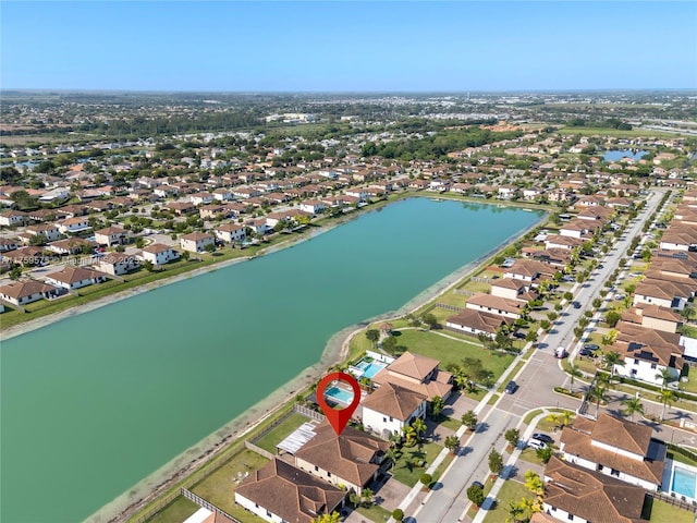 2548 SE 1st St, Homestead, FL 33033 - birds eye view of property with a residential view and a water view