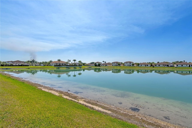 property view of water with a residential view