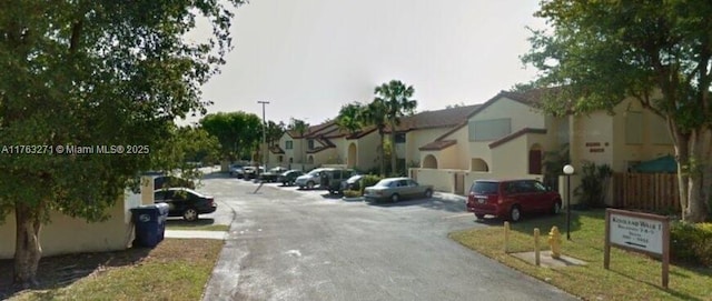 view of street with a residential view